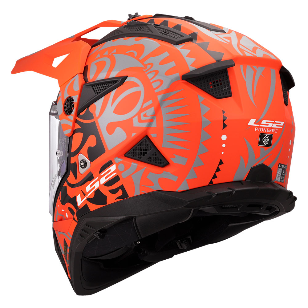 Kaciga LS2 Cross MX702 PIONEER II RANGI mat narandžasta M