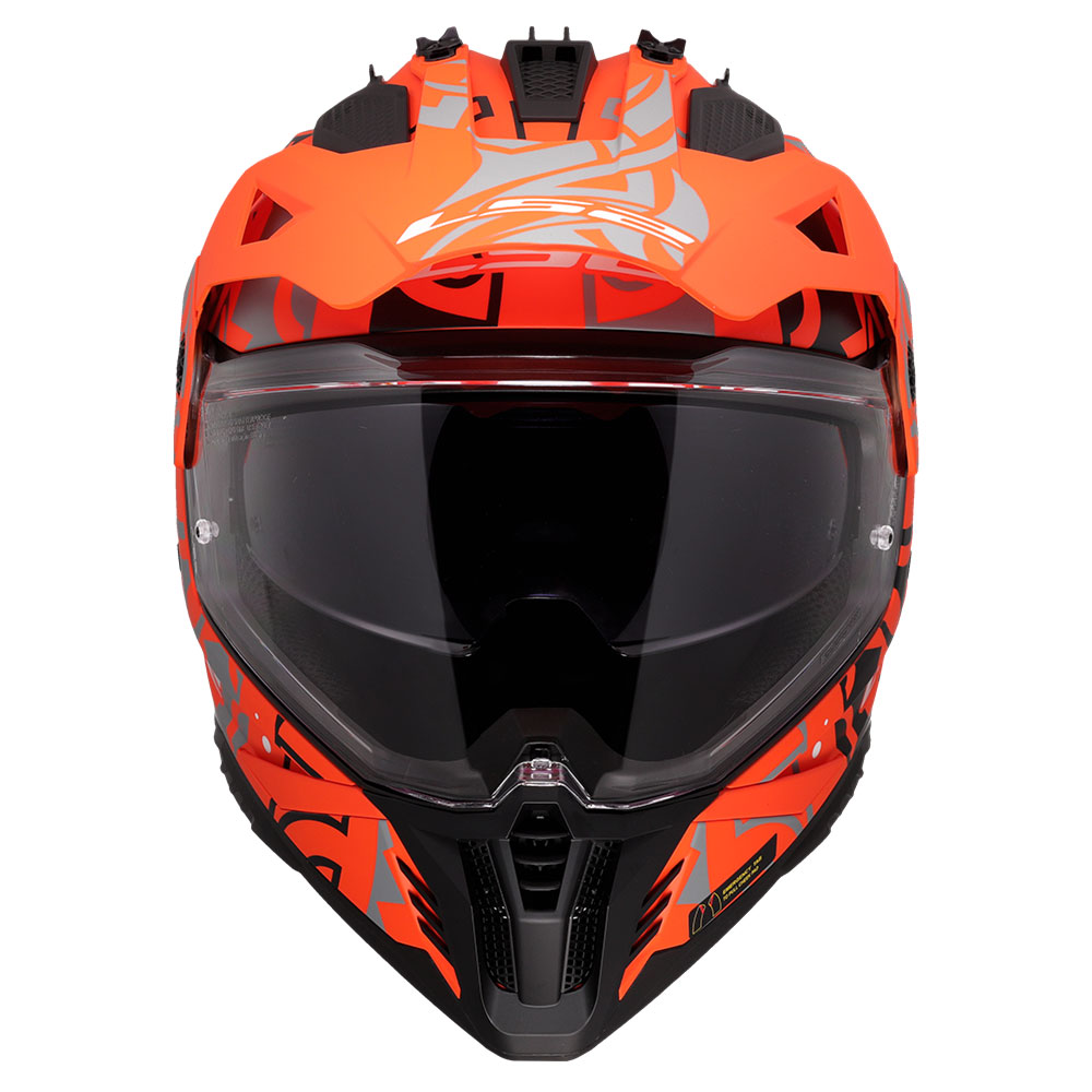 Kaciga LS2 Cross MX702 PIONEER II RANGI mat narandžasta M
