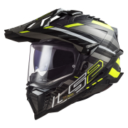 Kaciga LS2 Cross MX701 EXPLORER EDGE CARBON crno bela XXL