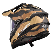 Kaciga LS2 Cross MX701 EXPLORER CARBON TRICK braon zlatna