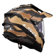 Kaciga LS2 Cross MX701 EXPLORER CARBON TRICK braon zlatna XL