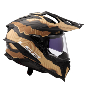 Kaciga LS2 Cross MX701 EXPLORER CARBON TRICK braon zlatna XL