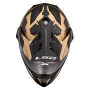 Kaciga LS2 Cross MX701 EXPLORER CARBON TRICK braon zlatna XL
