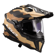 Kaciga LS2 Cross MX701 EXPLORER CARBON TRICK braon zlatna XL