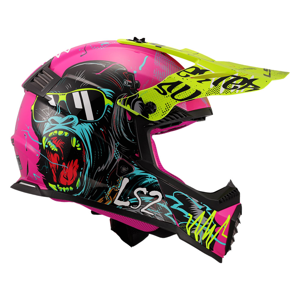 Kaciga LS2 Cross MX437 FAST II MINI GORILLA dečija ljubičasta L