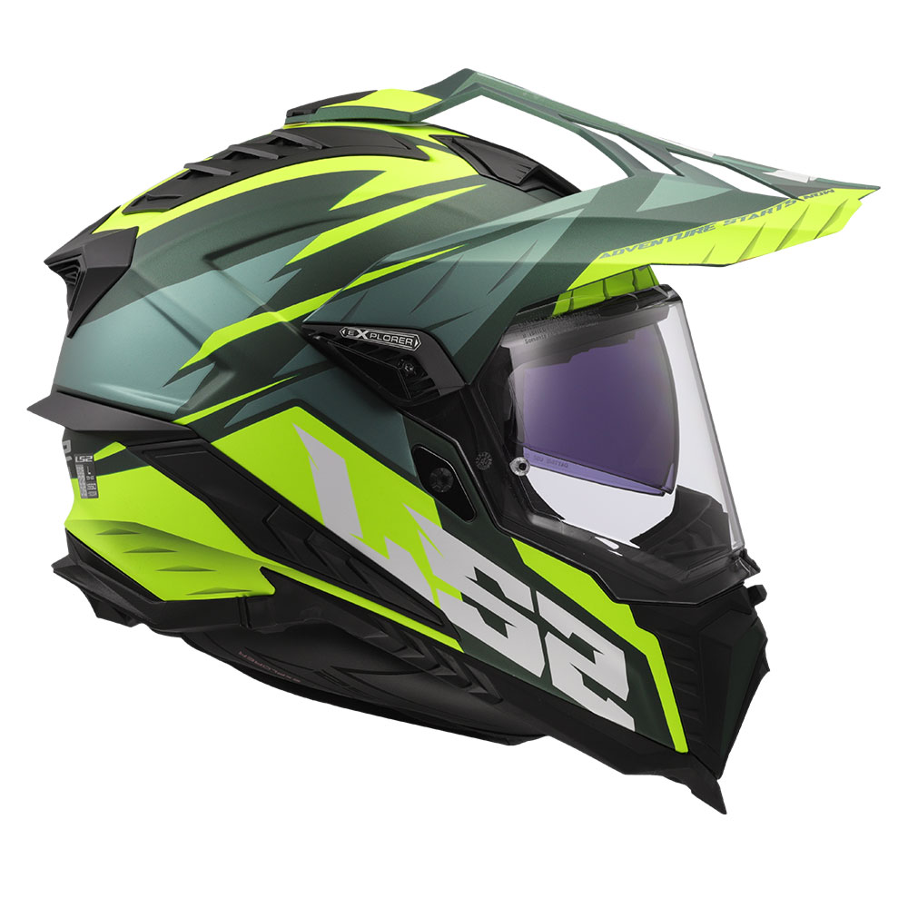 Kaciga LS2 Cross MX701 EXPLORER SPIRE zeleno žuta