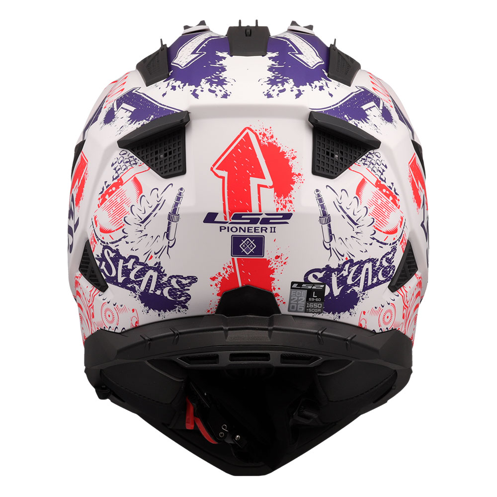 Kaciga LS2 Cross MX702 PIONEER II FANTASY belo crveno plava S