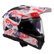 Kaciga LS2 Cross MX702 PIONEER II FANTASY belo crveno plava S