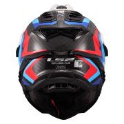 Kaciga LS2 Cross MX701 EXPLORER CARBON FRONTIER II belo plavo crvena XL