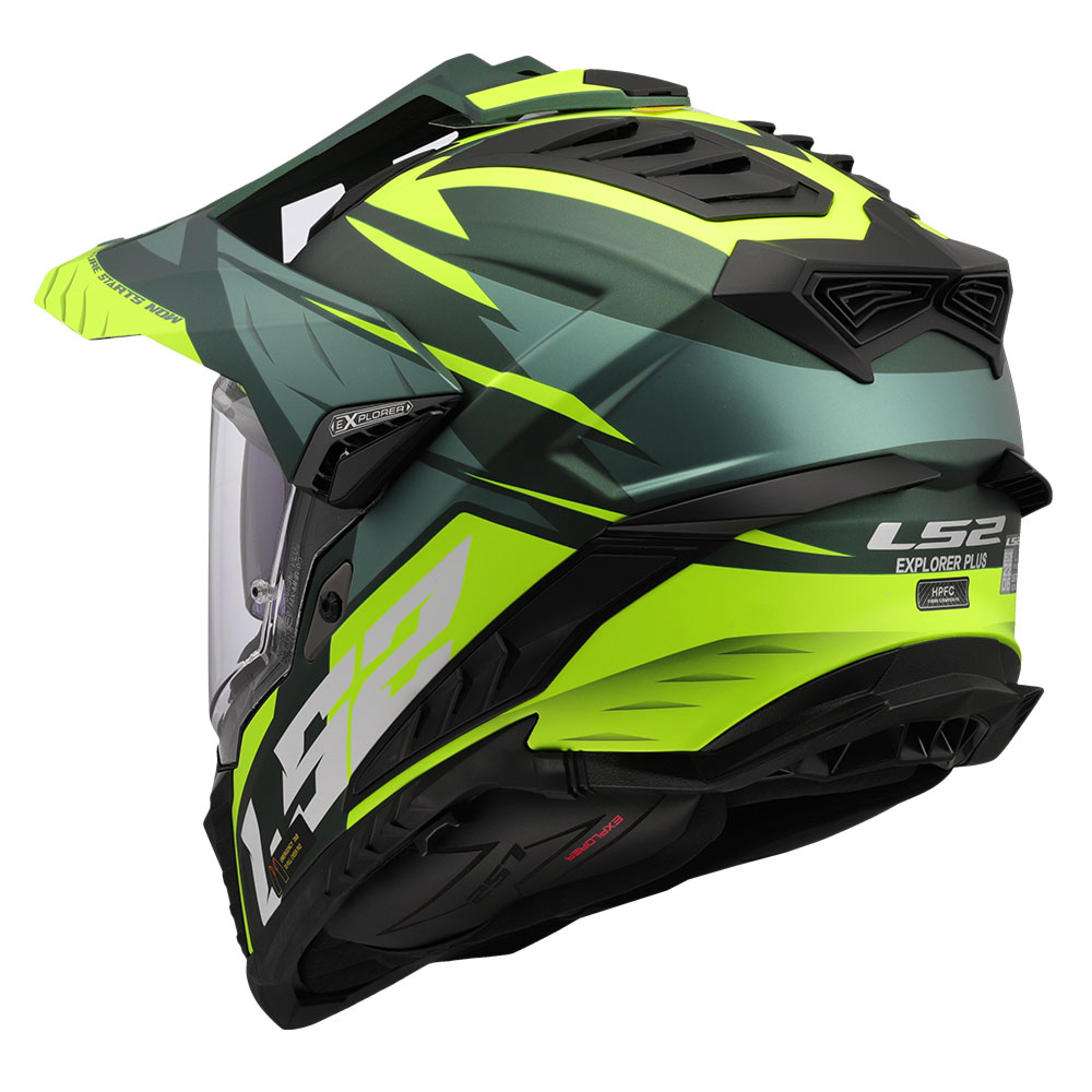 Kaciga LS2 Cross MX701 EXPLORER SPIRE zeleno žuta M