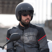 Jakna LS2 RIVA muška crno tamno sivo crvena XXL