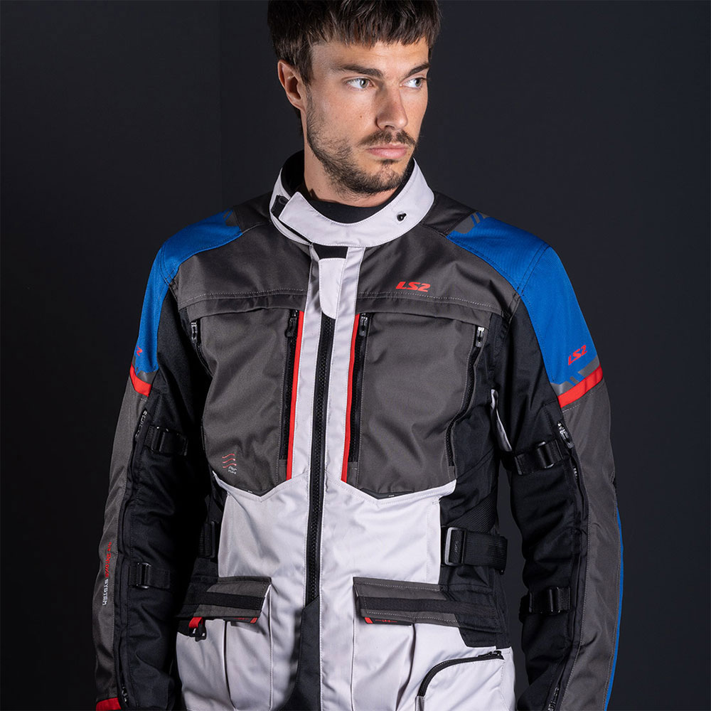 Jakna LS2 NORWAY muška plavo crno siva 4XL