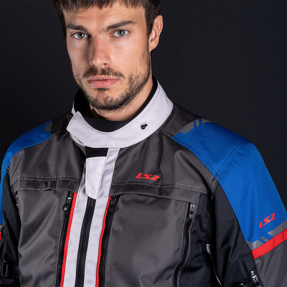 Jakna LS2 NORWAY muška plavo crno siva 4XL