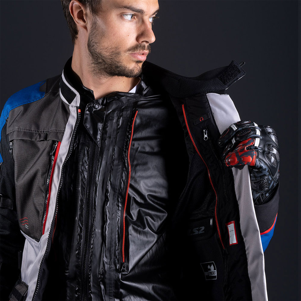 Jakna LS2 NORWAY muška plavo crno siva 4XL