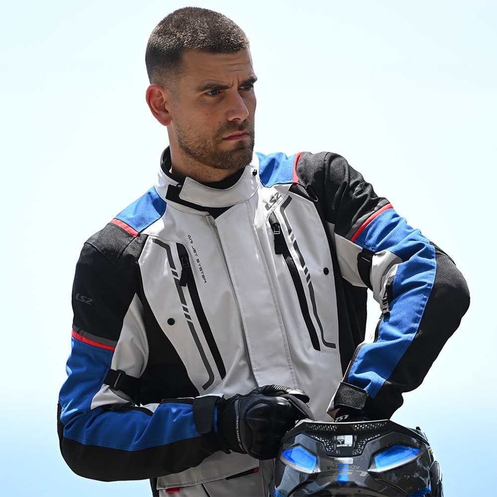 Jakna LS2 NARVIK muška plavo crno crvena XL