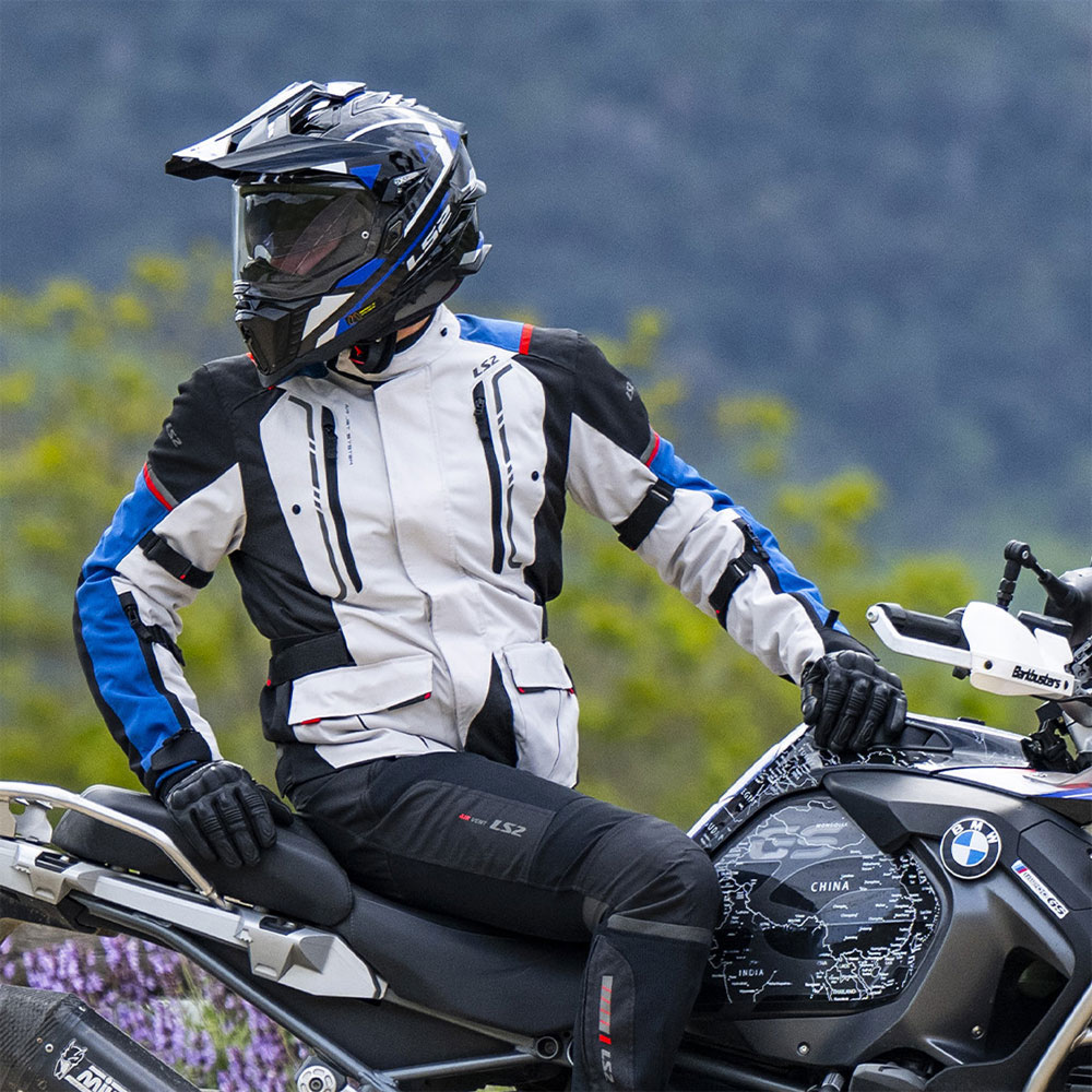 Jakna LS2 NARVIK muška plavo crno crvena XL