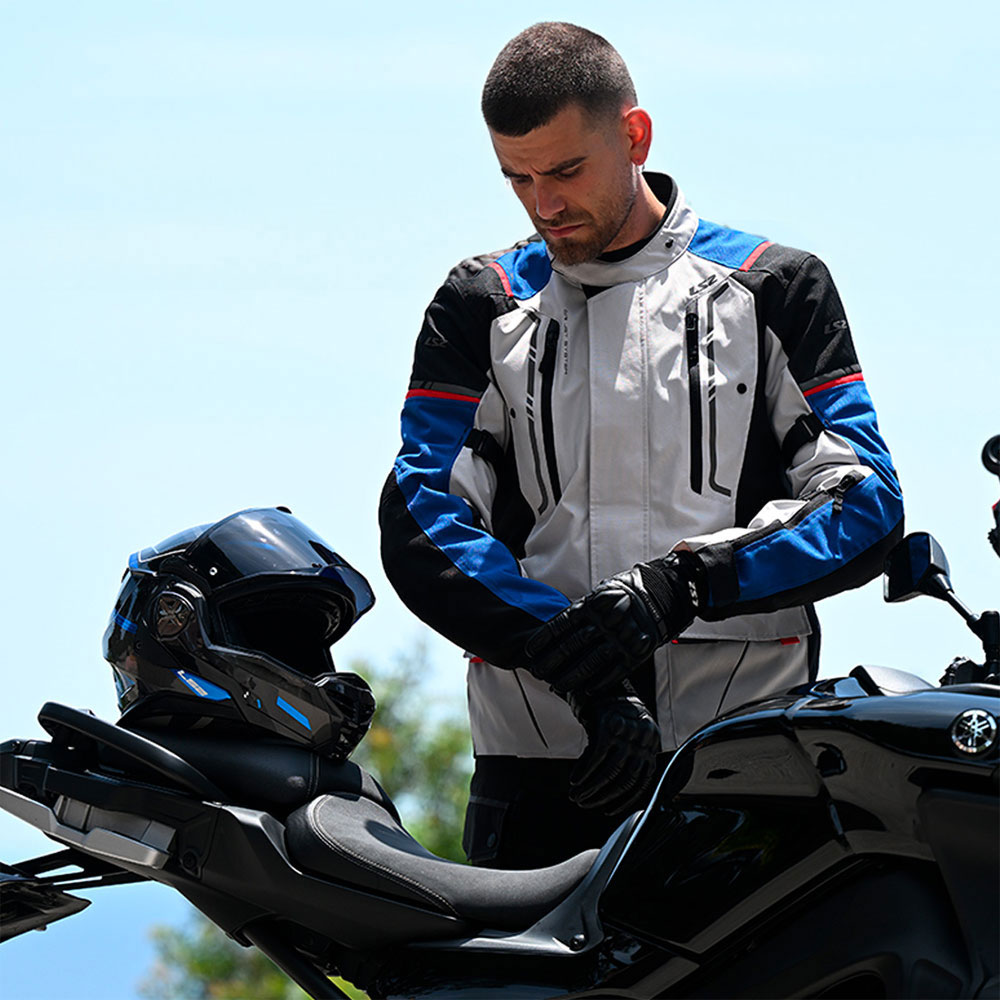 Jakna LS2 NARVIK muška plavo crno crvena XL