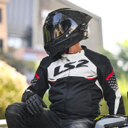 Jakna LS2 APEX muška crno belo crvena 4XL