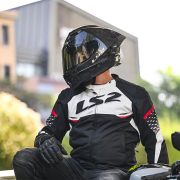 Jakna LS2 APEX muška crno belo crvena 4XL