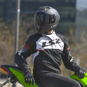 Jakna LS2 APEX muška crno belo crvena 4XL