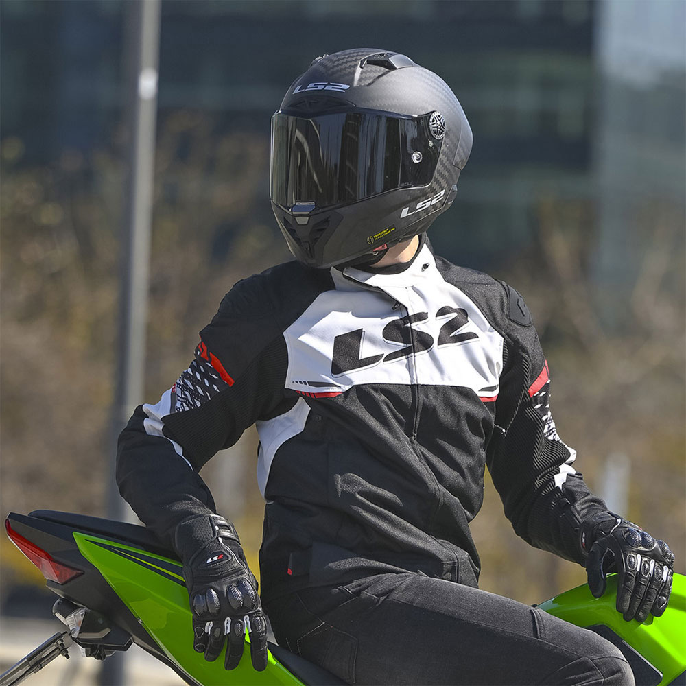 Jakna LS2 APEX muška crno belo crvena 4XL