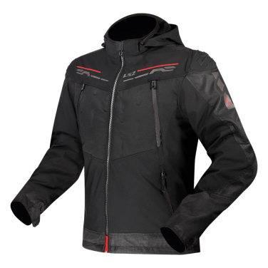 Jakna LS2 ZIRCONIUM muška crno crvena XL