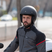 Jakna LS2 RIVA muška crno tamno sivo crvena 3XL