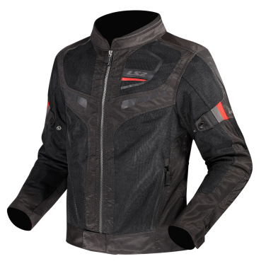 Jakna LS2 GARDA AIR muška crno crvena 4XL