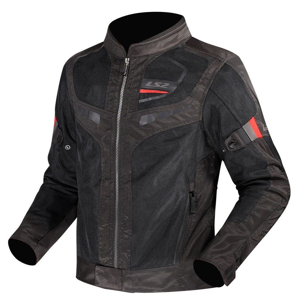 Jakna LS2 GARDA AIR muška crno crvena 4XL