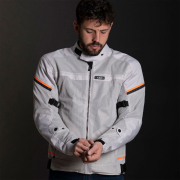 Jakna LS2 RIVA muška svetlo sivo narandžasta L