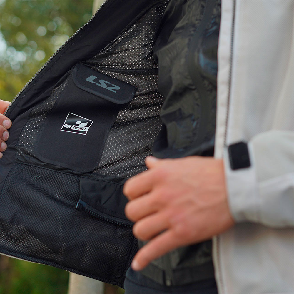 Jakna LS2 RIVA muška svetlo sivo narandžasta L