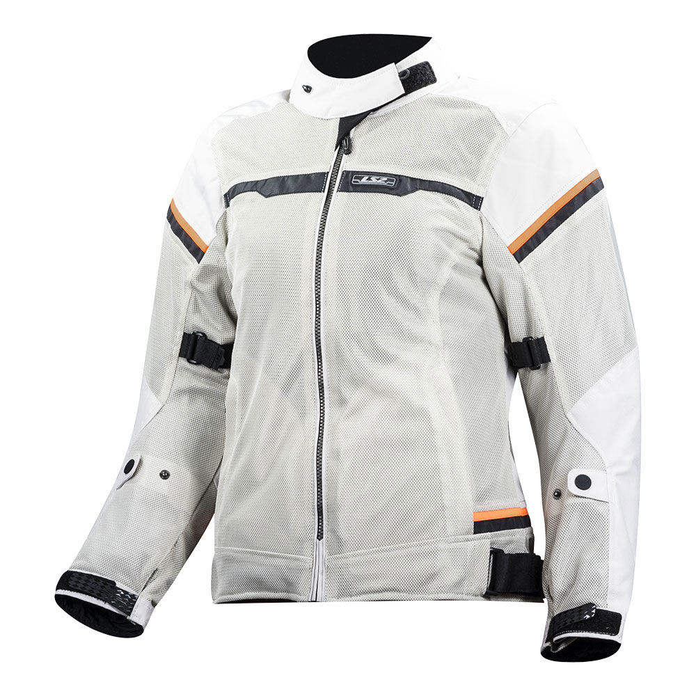 Jakna LS2 RIVA ženska svetlo sivo narandžasta M