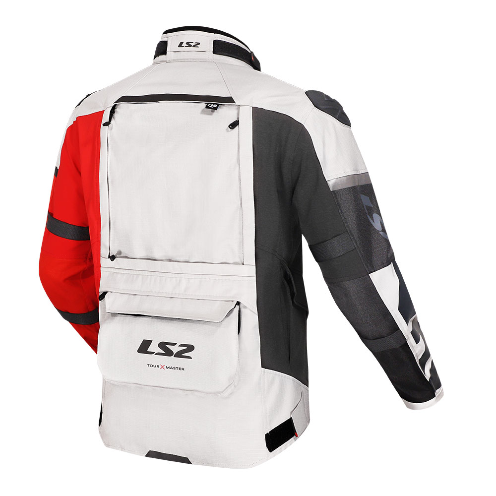 Jakna LS2 X-MASTER muška crno sivo crvena XXL