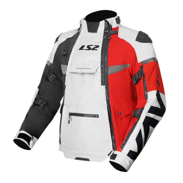 Jakna LS2 X-MASTER muška crno sivo crvena XXL