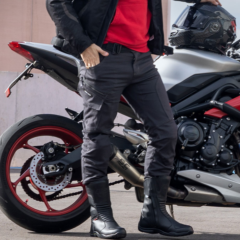 Pantalone LS2 STRAIGHT muške crno sive