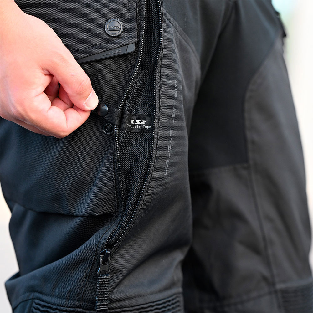 Pantalone LS2 TRAVEL REGULAR muške crno tamno sive M