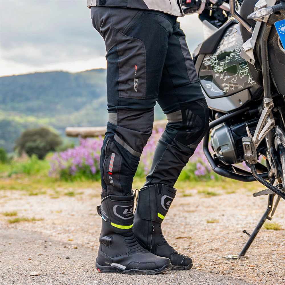 Pantalone LS2 COMO AIR muške crno tamno sive 5XL