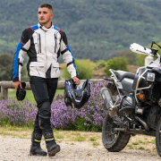 Pantalone LS2 COMO AIR muške crno tamno sive 5XL