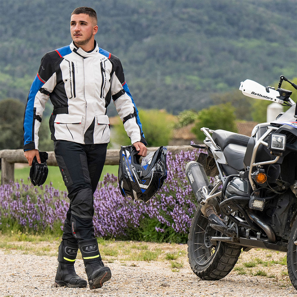 Pantalone LS2 COMO AIR muške crno tamno sive 5XL