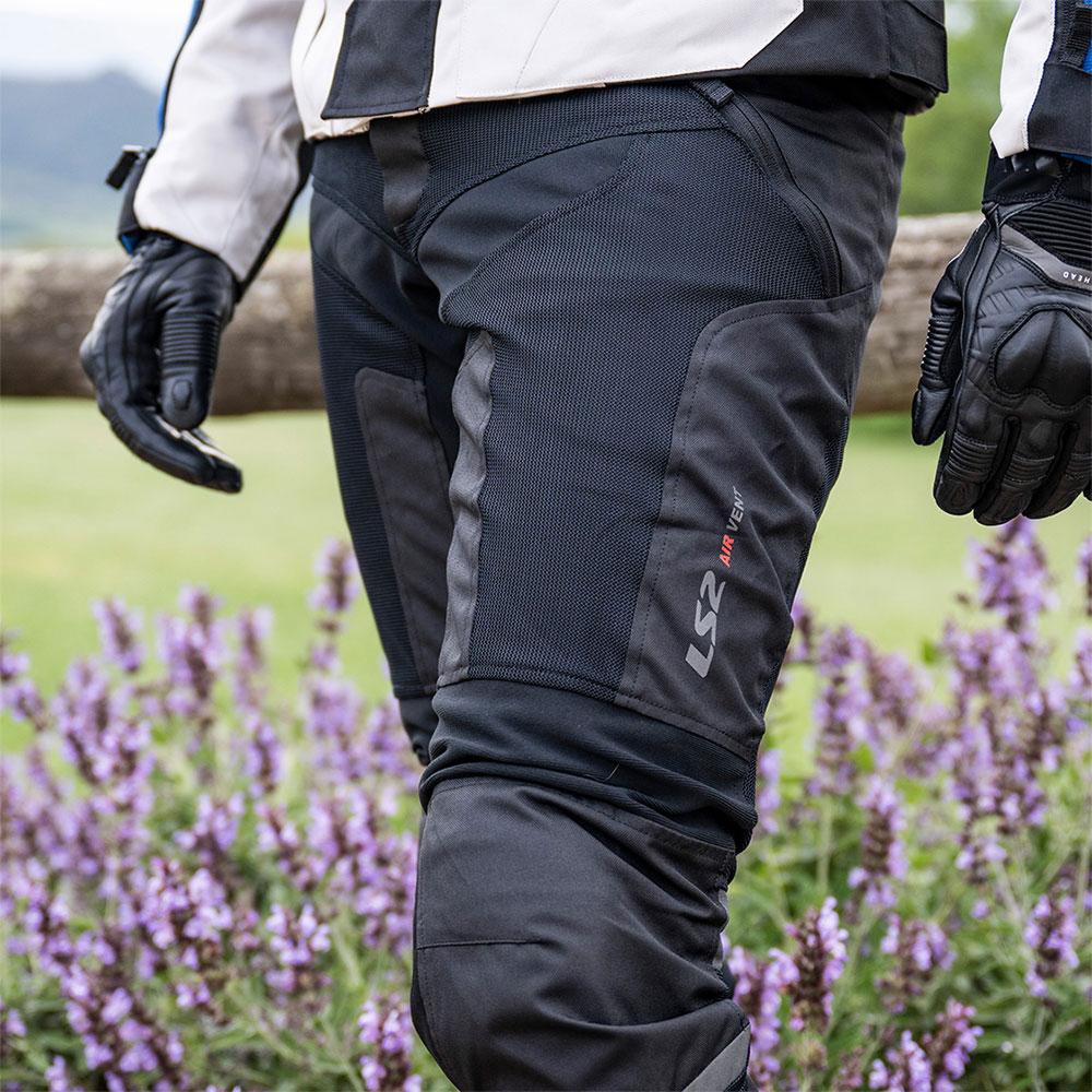 Pantalone LS2 COMO AIR muške crno tamno sive 5XL