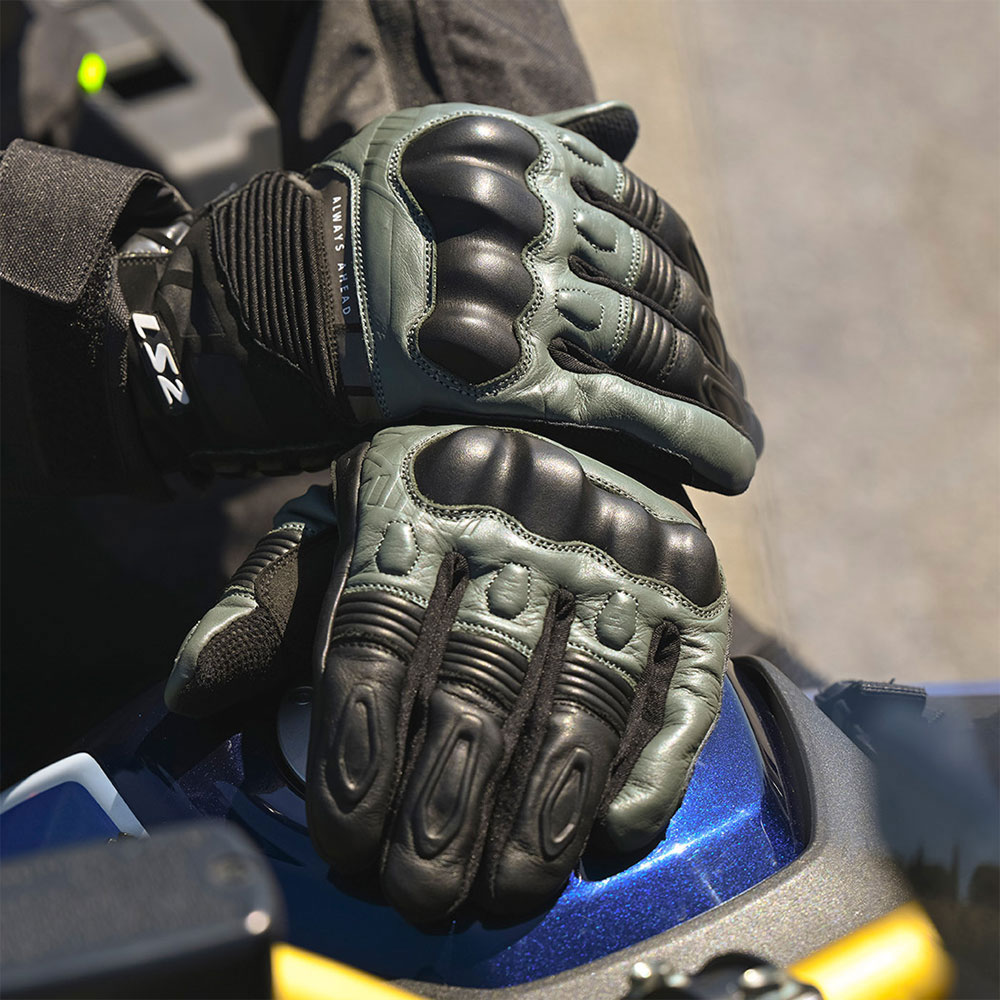 Rukavice LS2 OCTANE WP kožne muške crno braon XXL