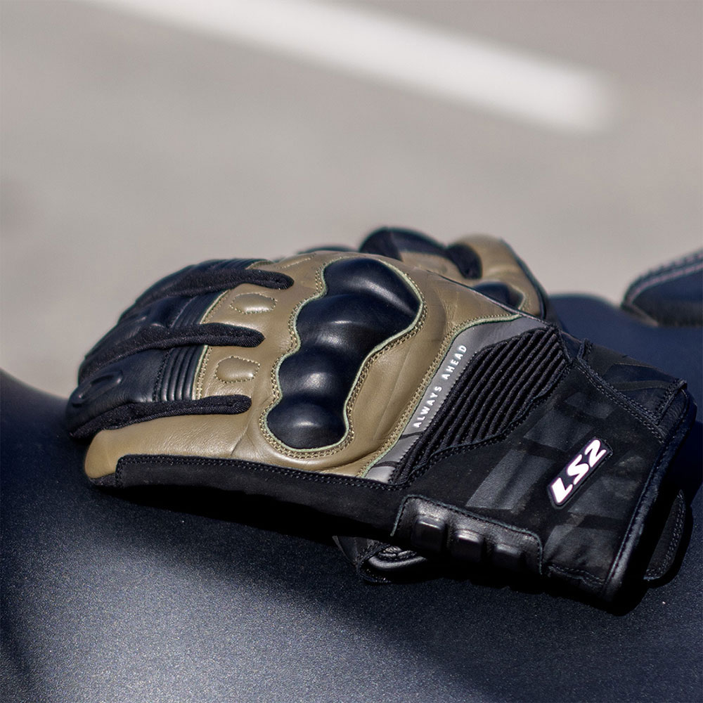 Rukavice LS2 OCTANE WP kožne muške crno braon XXL