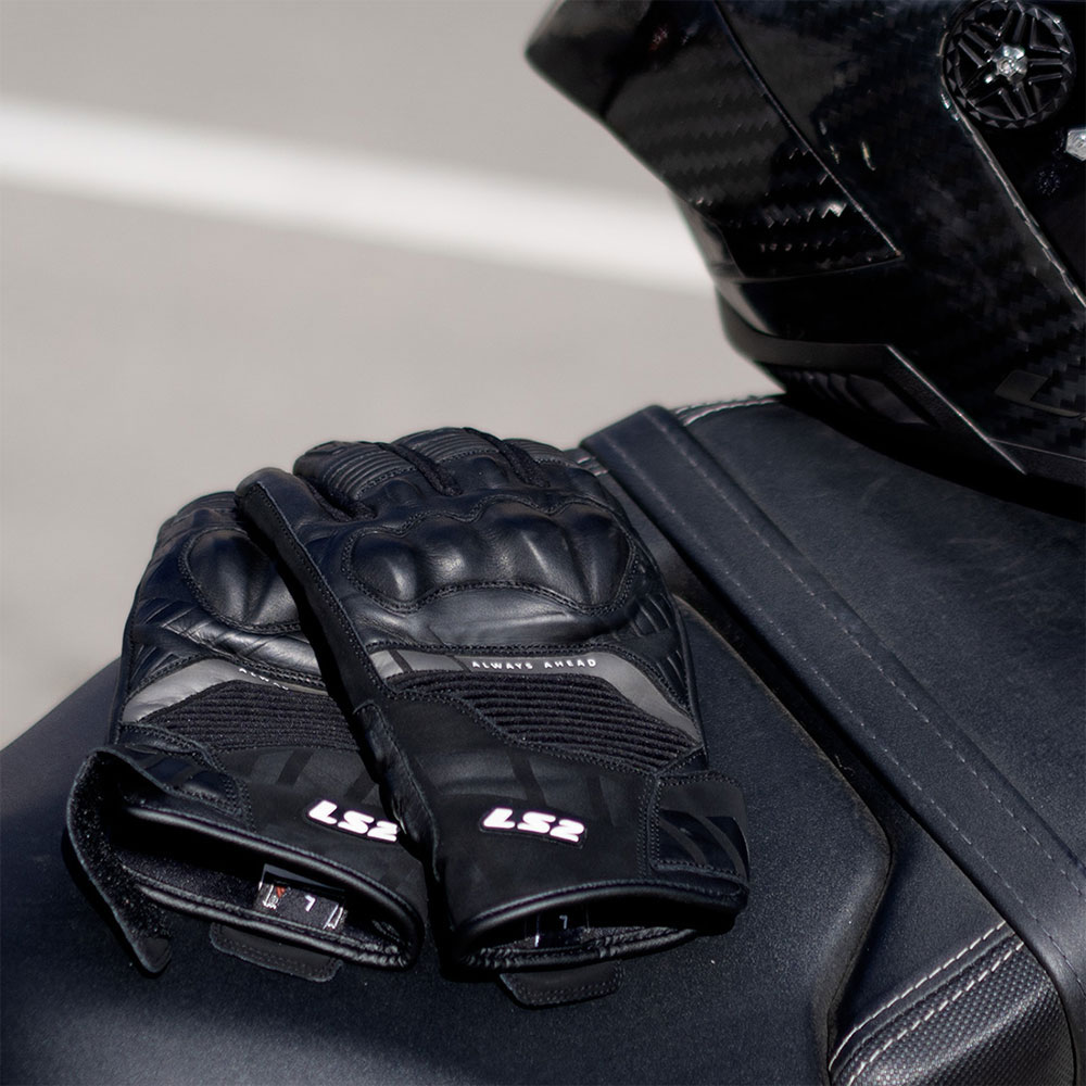 Rukavice LS2 OCTANE WP kožne muške crne XL