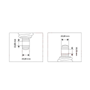 Amortizer kineski ATV L-275 mm beli