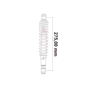 Amortizer kineski ATV L-275 mm beli