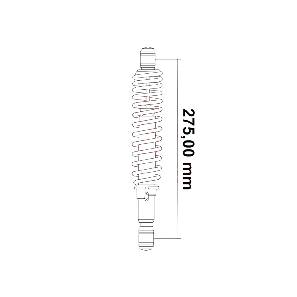 Amortizer kineski ATV L-275 mm beli