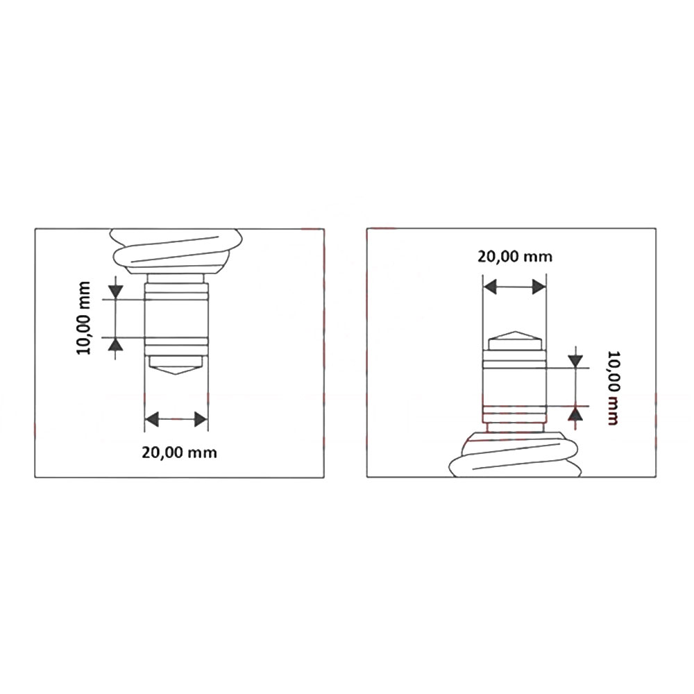 Amortizer kineski ATV L-265 mm crveni