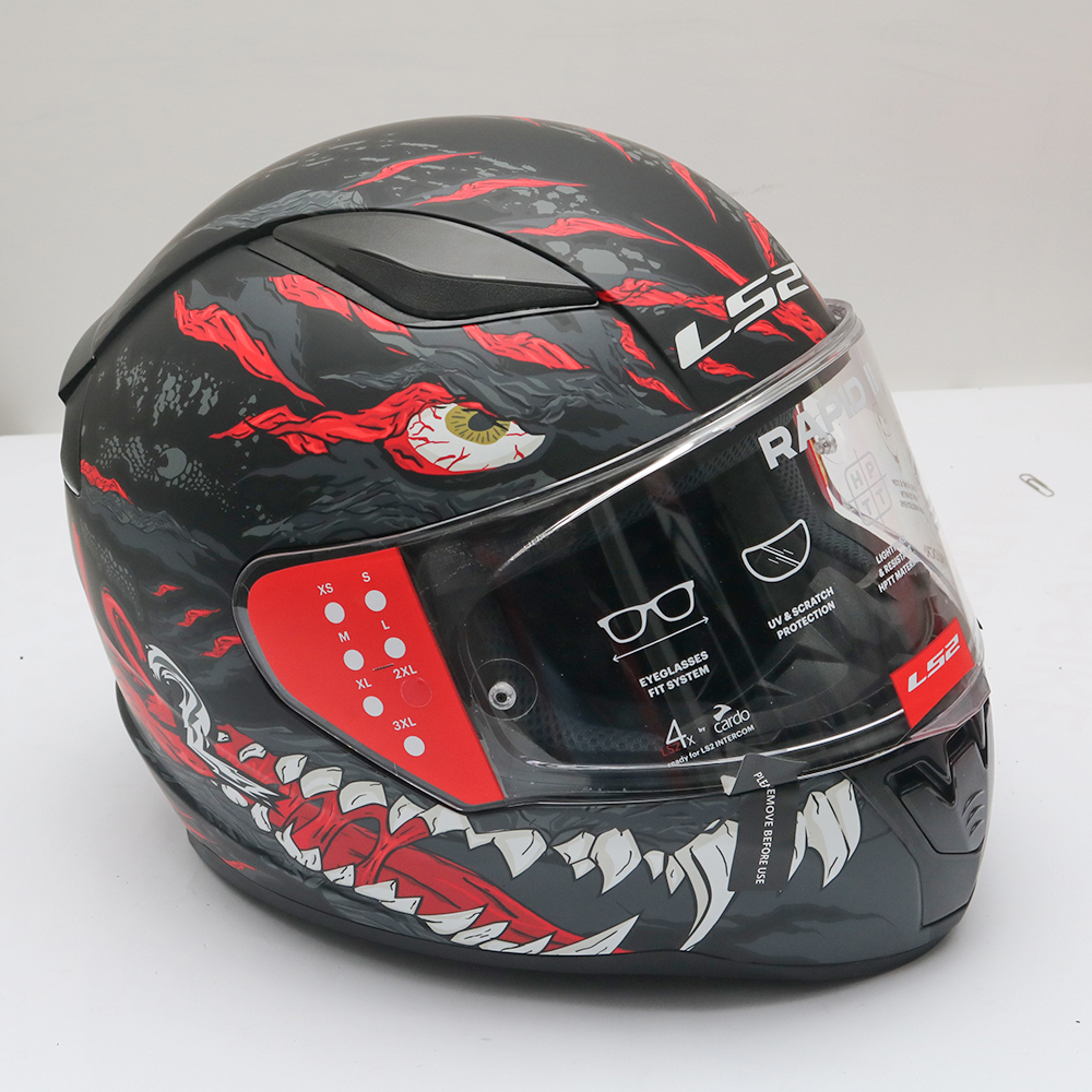 Kaciga LS2 Full Face FF353 RAPID II KAIJU crno belo crvena XXL OUTLET