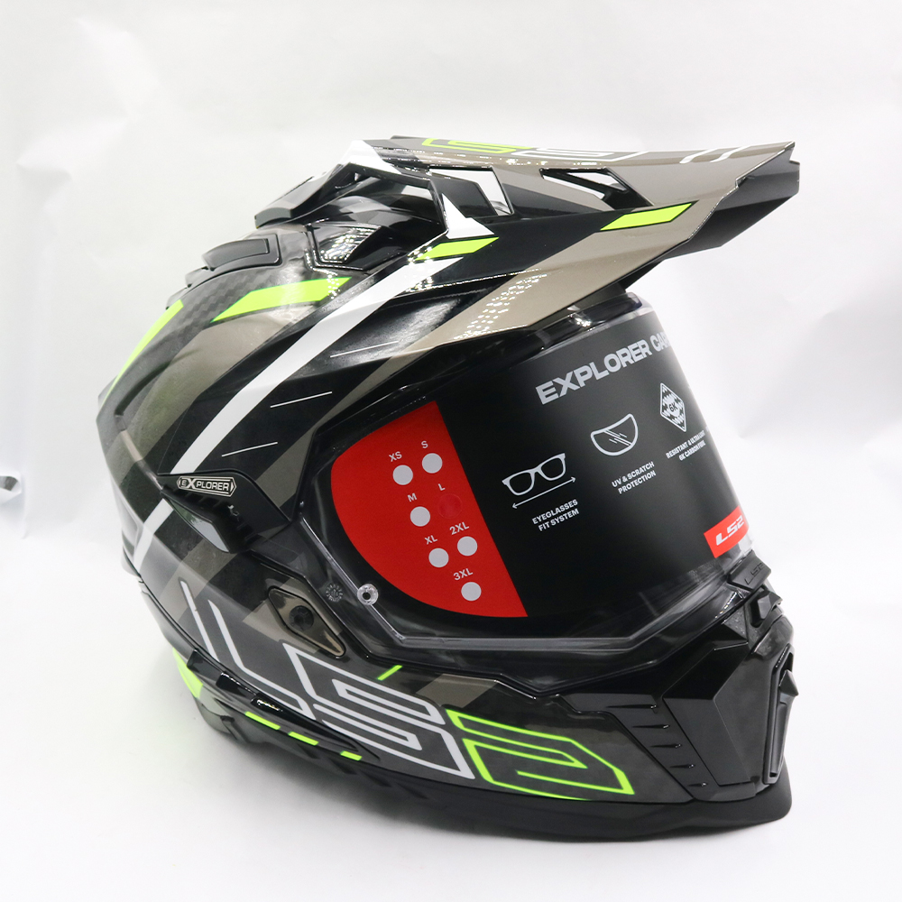 Kaciga LS2 Cross MX701 EXPLORER EDGE CARBON crno bela L OUTLET