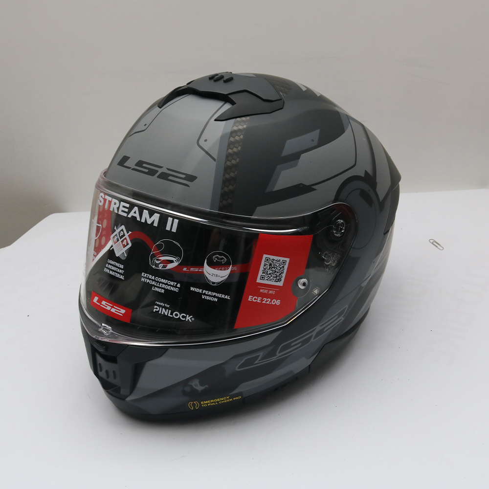 Kaciga LS2 Full Face FF808 STREAM II SHADOW titanium siva sa naočarima XXL OUTLET